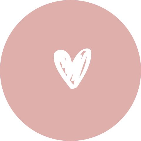 Sluitsticker Hartje roze