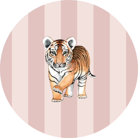 Sluitsticker baby tijger strepen