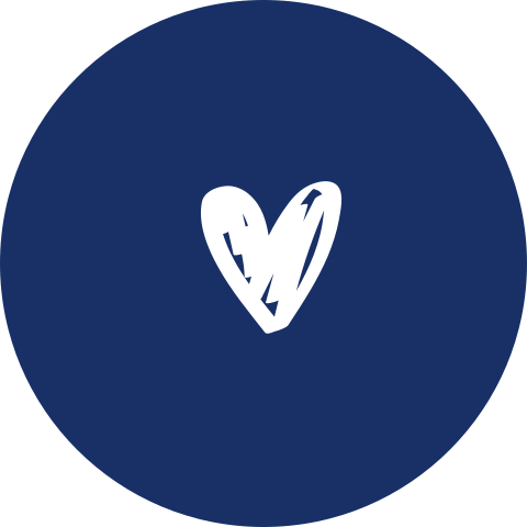 Sluitsticker Hartje Donker blauw