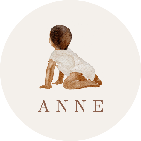 Doopsuiker sticker neutraal met illustratie baby