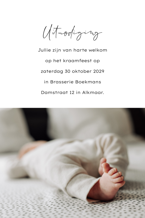 Foto label voor bij je geboortekaartje label en uitnodiging