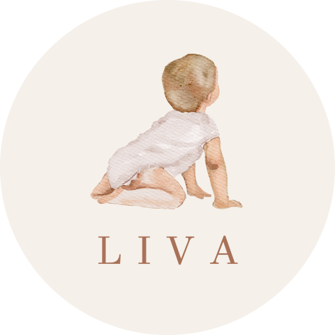 Doopsuiker sticker met baby meisje in romper