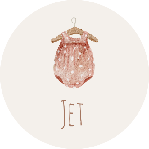 Doopsuiker sticker roze romper meisje