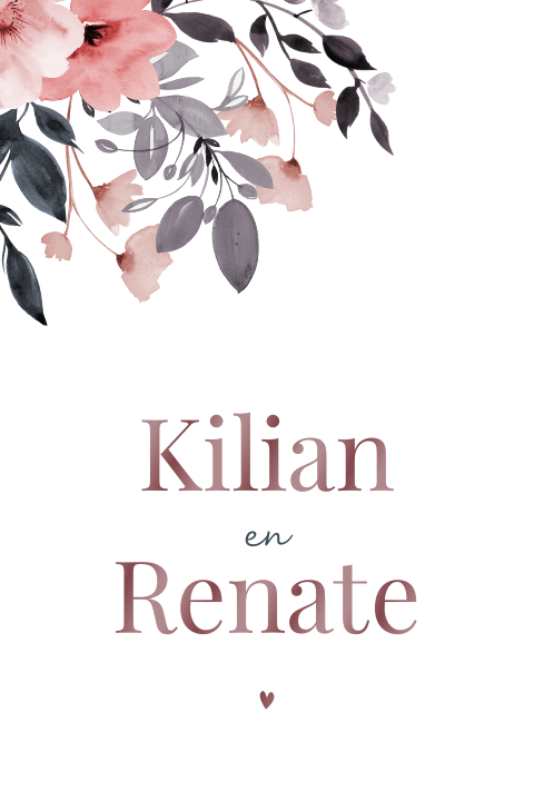 Kalkpapier blad met bloemen en spotlak