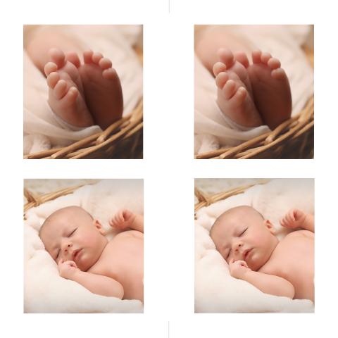 Fotokaartje met 2 kleine DIY fotostrips