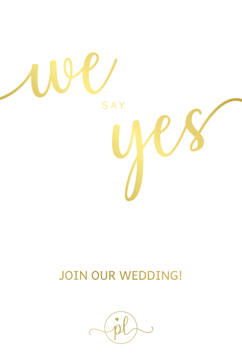 Save the date op kalkpapier met goudfolie