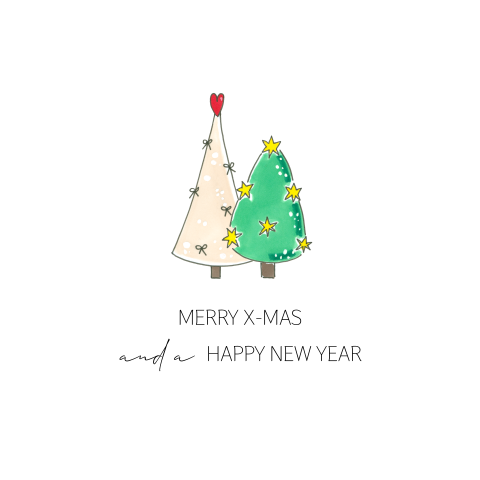 Kerst tegeltje vrolijke kerstbomen