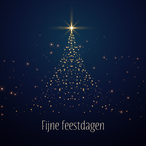 Kerstkaart kerstboom van lichtpuntjes