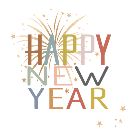 Nieuwjaarskaart Happy New Year