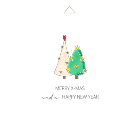 Kerst tegeltje vrolijke kerstbomen