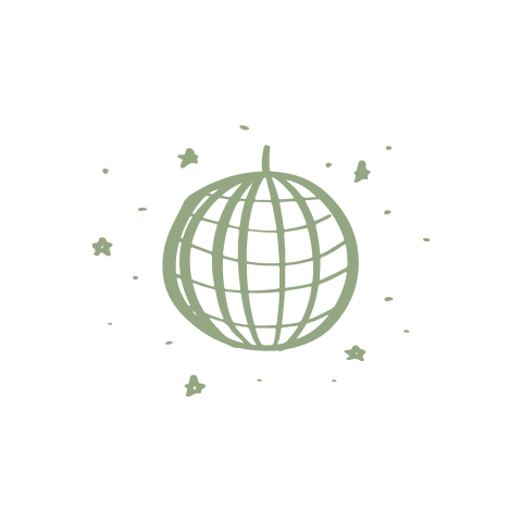 Sluitsticker discobal salie groen