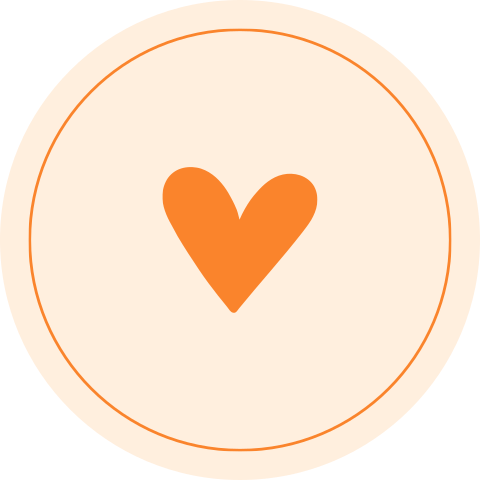 Sluitsticker oranje hartje