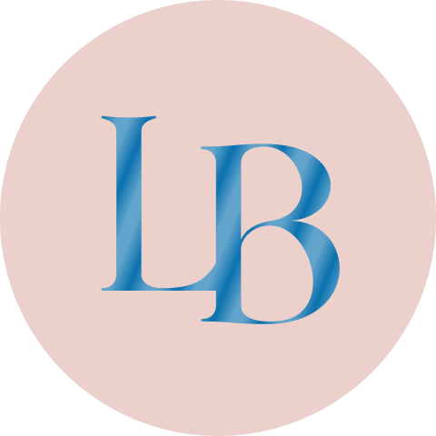 Sluitsticker trouwlogo blauw roze hoogglans