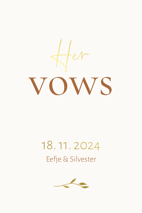 vows boekje boho chique her vows