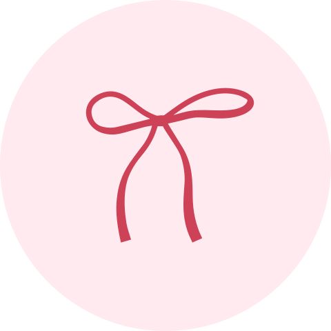 Sluitsticker geboortekaartje meisje strikje rood roze