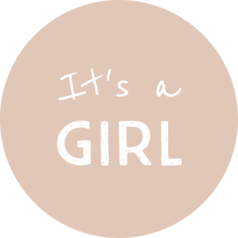 Sluitsticker geboortekaartje meisje roze its a girl