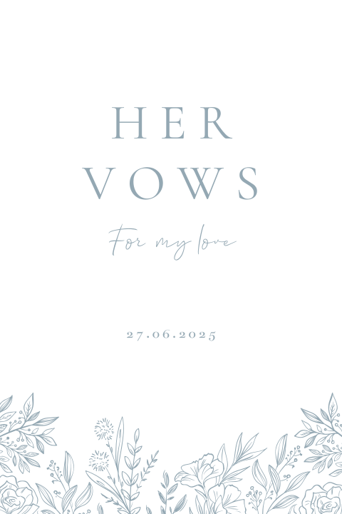 Her vows dreamy wilflowers pastel blue