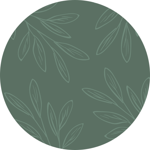 Sluitsticker botanisch groen met takjes