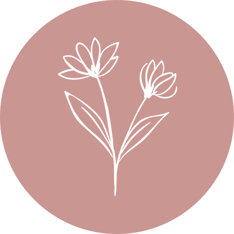Sluitsticker oudroze lief bloemetje