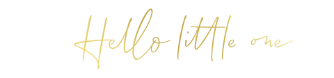 Label geboortekaartje hello little one goudfolie