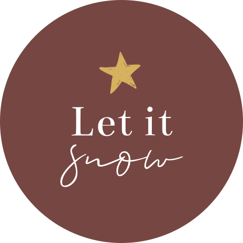Prachtige sluitsticker let it snow