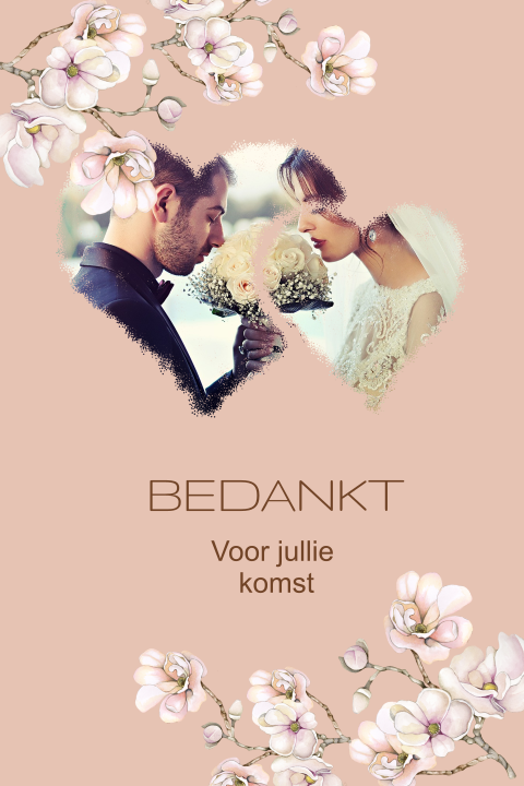 Bedankt trouwen bloesemtakken.