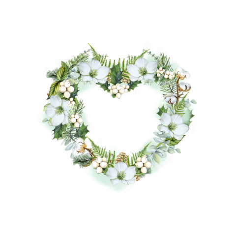 Sluitzegel trouwen hart witte bloemen