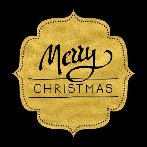 Trendy kerstkaart gouden, sierletters en eigen foto