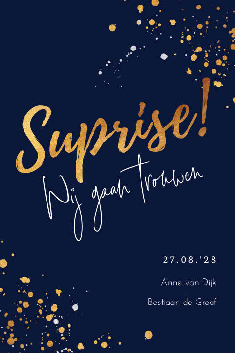 save-date-kaart-donkerblauw-goud-inktspetters