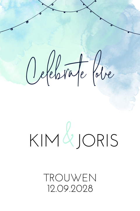 Trouwkaart festival wedding celebrate love