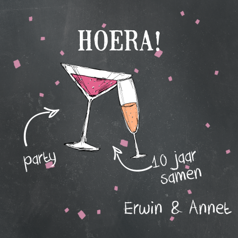 Grappige originele kaart voor 10 jarig jubileum