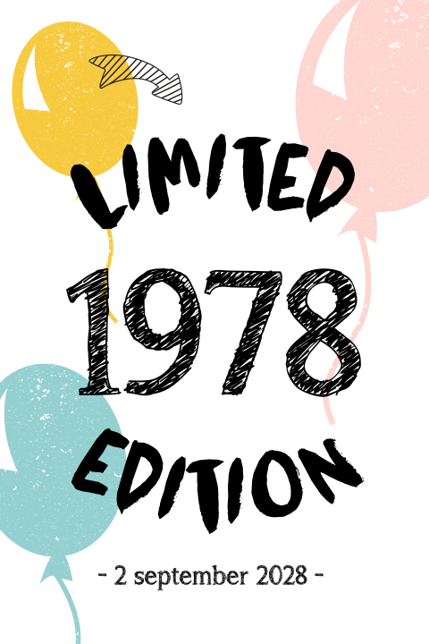 Uitnodiging 50 jaar limited edition