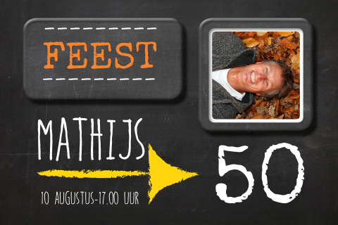 Hippe uitnodigingskaart voor 50e verjaardag