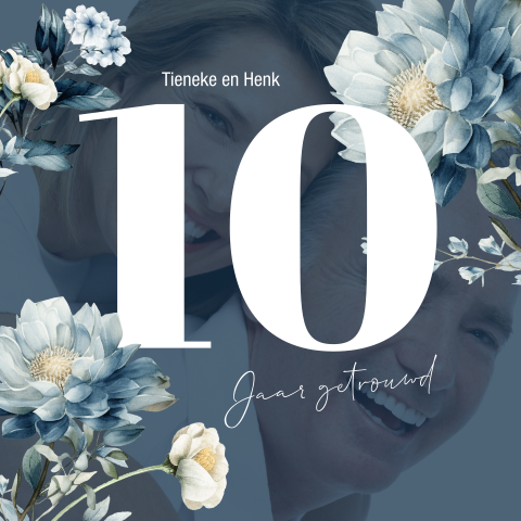 10 Jaar Jubileum Uitnodiging - Romantic Botanic