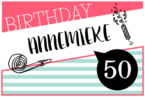 Feestelijke uitnodiging voor je 50e verjaardag!