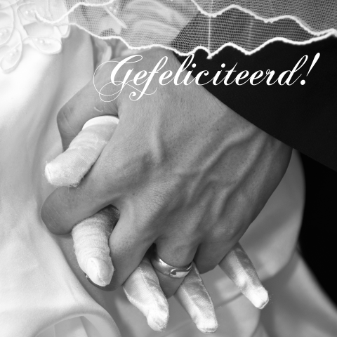 Felicitatiekaart bruiloft met foto