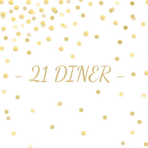 Mooi uitnodiging voor een 21 diner