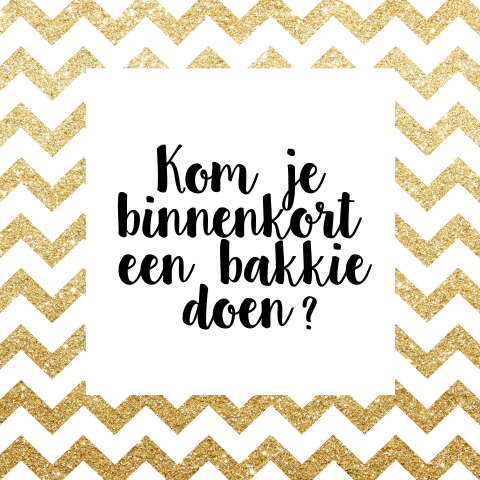 Verhuiskaart met gouden glitter chevron