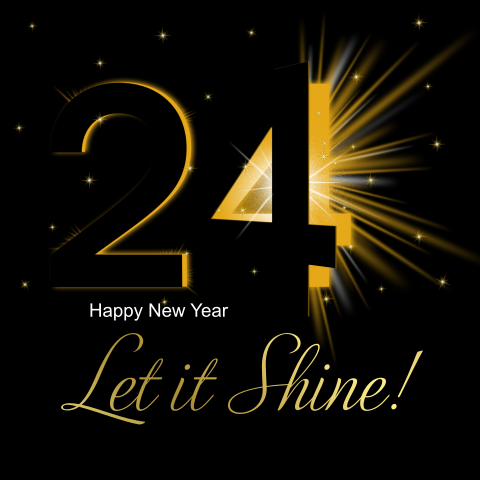 Zakelijke Nieuwjaarskaart Let it Shine
