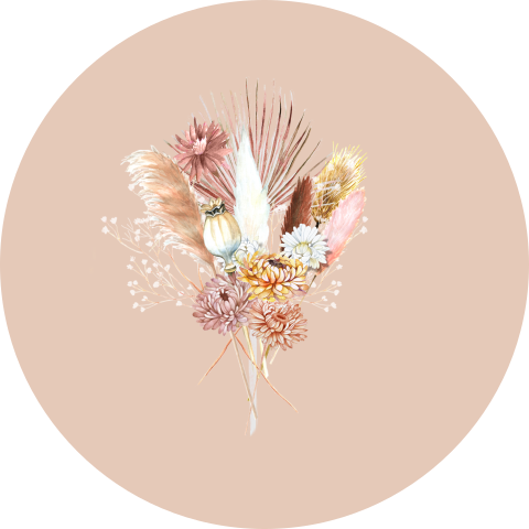 Sluitzegel trouwen dreamcather droogbloemen