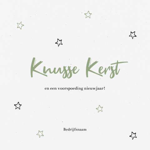 Duurzame kerstkaart met sterretjes