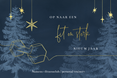 Zakelijke kerstkaart sportschool, fitnessclub of personal trainer