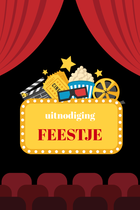 Uitnodiging bioscoop feestje
