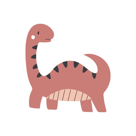 Sluitsticker met roze dino