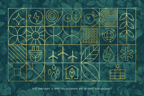 Duurzame kerstkaart – wij wensen u een groen nieuwjaar