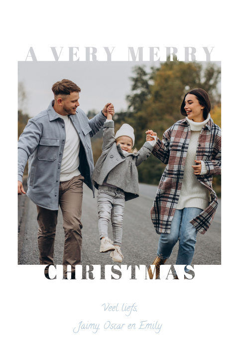 Minimalistische foto kerstkaart