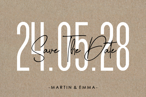 Kraft save the date grote trouwdatum