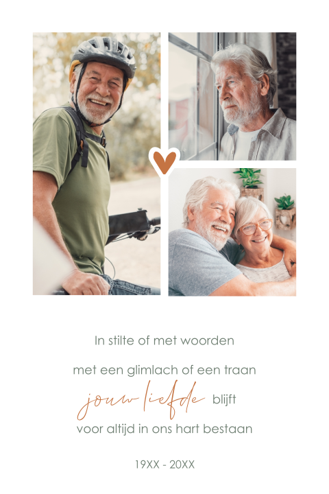 Gedachtenisprentje om te herinneren met foto en gedichtje