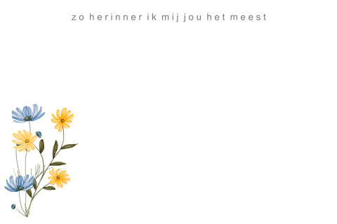 Condoleancekaartje bloemen
