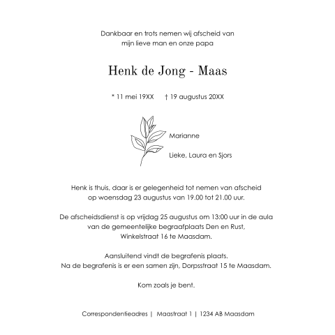 Kaart binnenkant